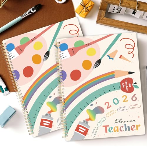 Lemome Teacher Planner 2026 - Teacher Lesson Planners 2026 from Jan. 2026- Dec. 2026, Academic Planner for School Year with Colorful Tabs and Inner Pocket, 8.5" x 11" - Image 2