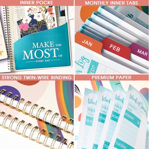 Lemome Teacher Planner 2026 - Teacher Lesson Planners 2026 from Jan. 2026- Dec. 2026, Academic Planner for School Year with Colorful Tabs and Inner Pocket, 8.5" x 11" - Image 3