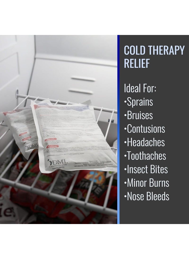 DMI DMI Hot  Cold Reusable Gel Compress Microwavable Relieves Swelling and Pain Increases Blood Flow Warms Cold Hands  Feet Ideal for Emergency First Aid Pack of 2 One Small and One Large Pack  - Image 3