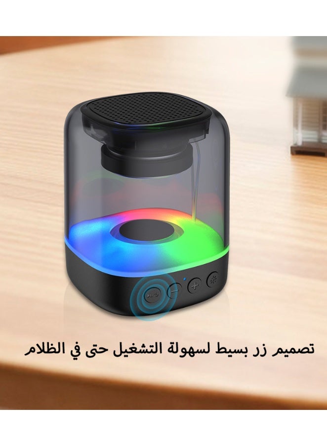 Mini Bluetooth Wireless Speaker with Colorful LED Lights - 360° Surround Sound & Powerful Bass, Portable Wireless for Outdoor, Home Parties & Ramadan Gatherings - Image 5