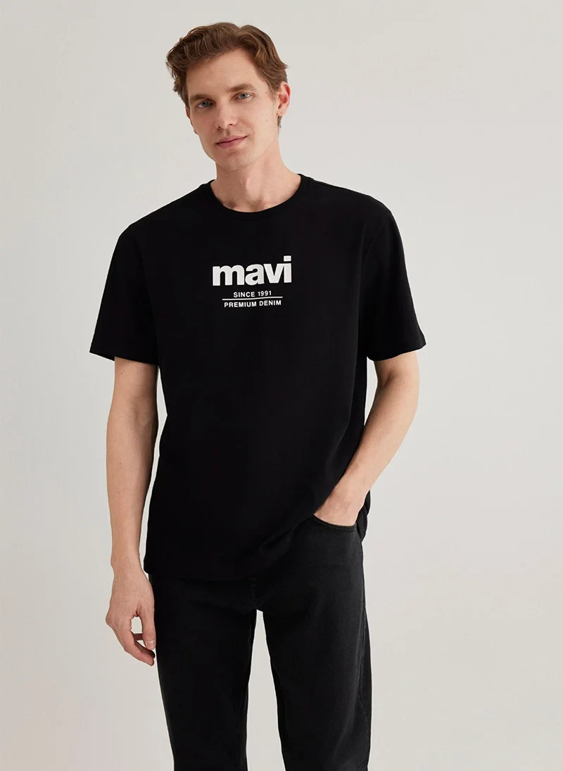 MAVI Since 1991 Printed Black T-Shirt