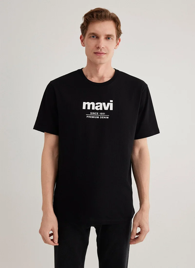 MAVI Since 1991 Printed Black T-Shirt