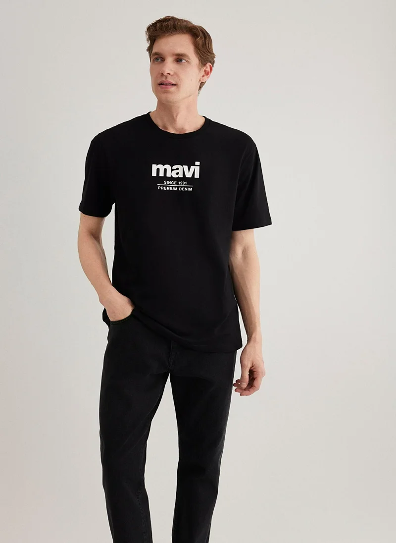 MAVI Since 1991 Printed Black T-Shirt