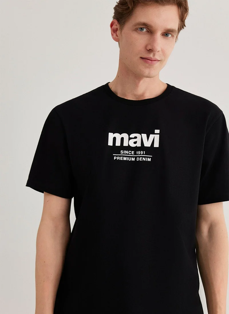MAVI Since 1991 Printed Black T-Shirt