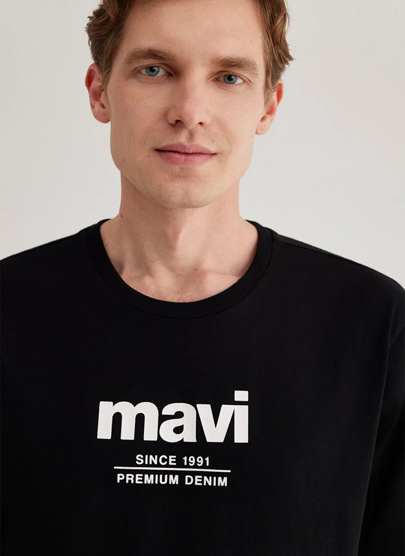 MAVI Since 1991 Printed Black T-Shirt