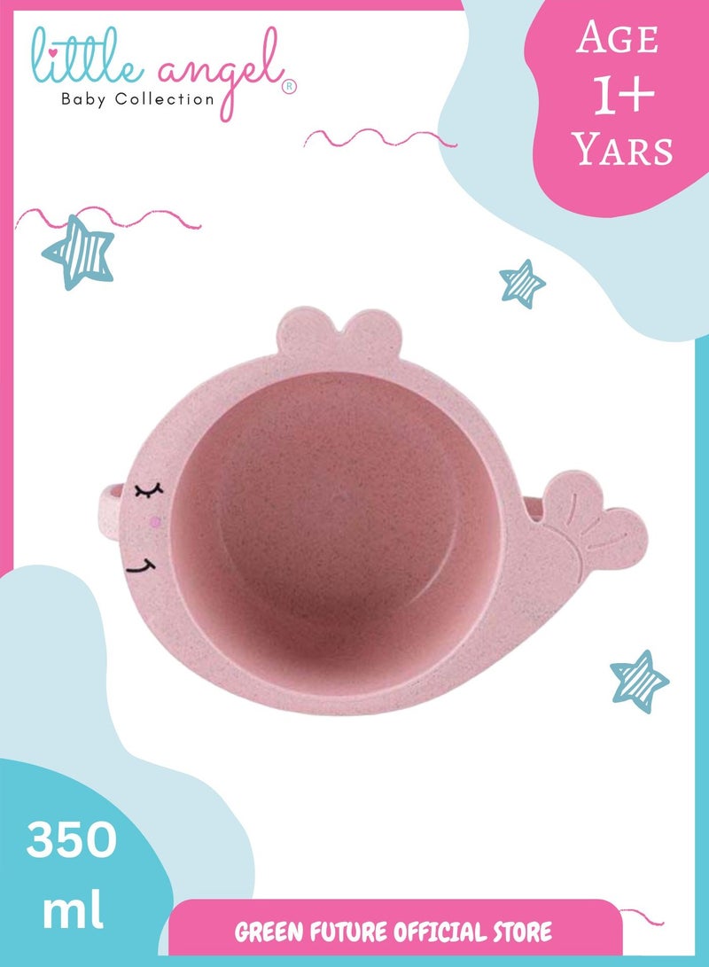 Little Angel Kids Bowls Feeding Bowl With Handle - Pink - Image 1