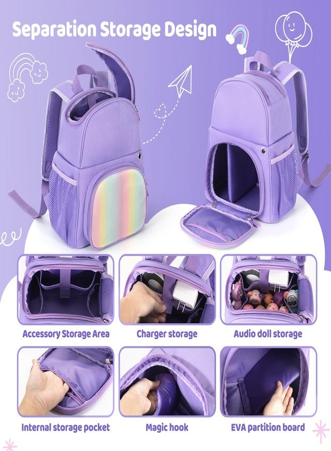 Piaclen Carrying Case Compatible with Toniebox 2 Audio Player Starter Set,Travel Backpack for toniebox,Storage bag (Purple) - Image 2