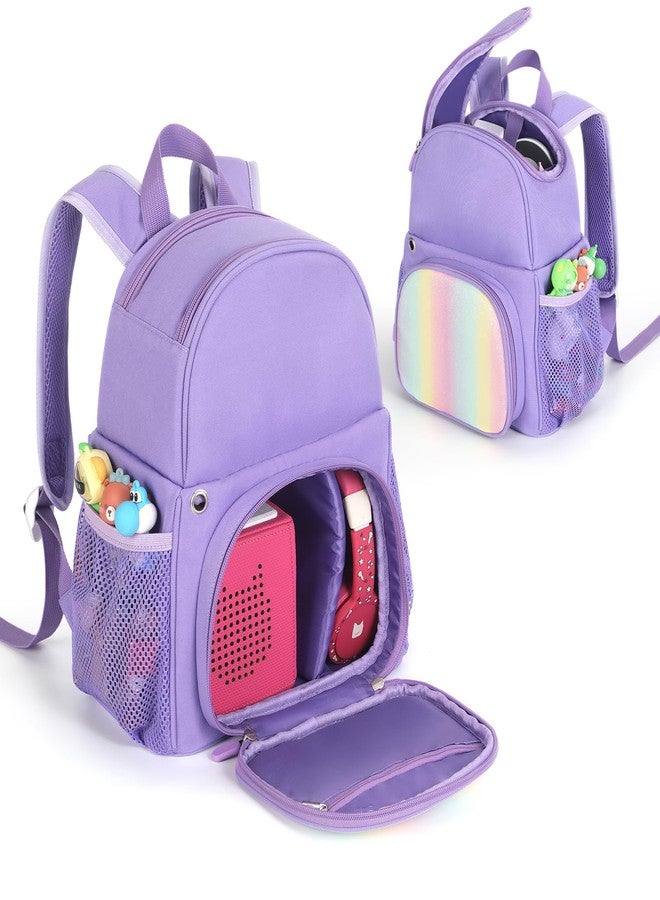 Piaclen Carrying Case Compatible with Toniebox 2 Audio Player Starter Set,Travel Backpack for toniebox,Storage bag (Purple) - Image 1