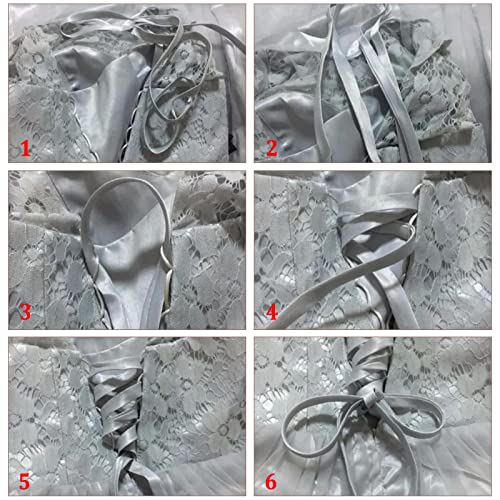 AHANDMAKER 137.8 Inches Women's Tie Back for Wedding Bridal Gown, White Adjustable Lace up Dress Cord Back for Zipper Replacement or Buttons - Image 5
