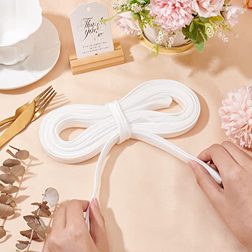 AHANDMAKER 137.8 Inches Women's Tie Back for Wedding Bridal Gown, White Adjustable Lace up Dress Cord Back for Zipper Replacement or Buttons - Image 3