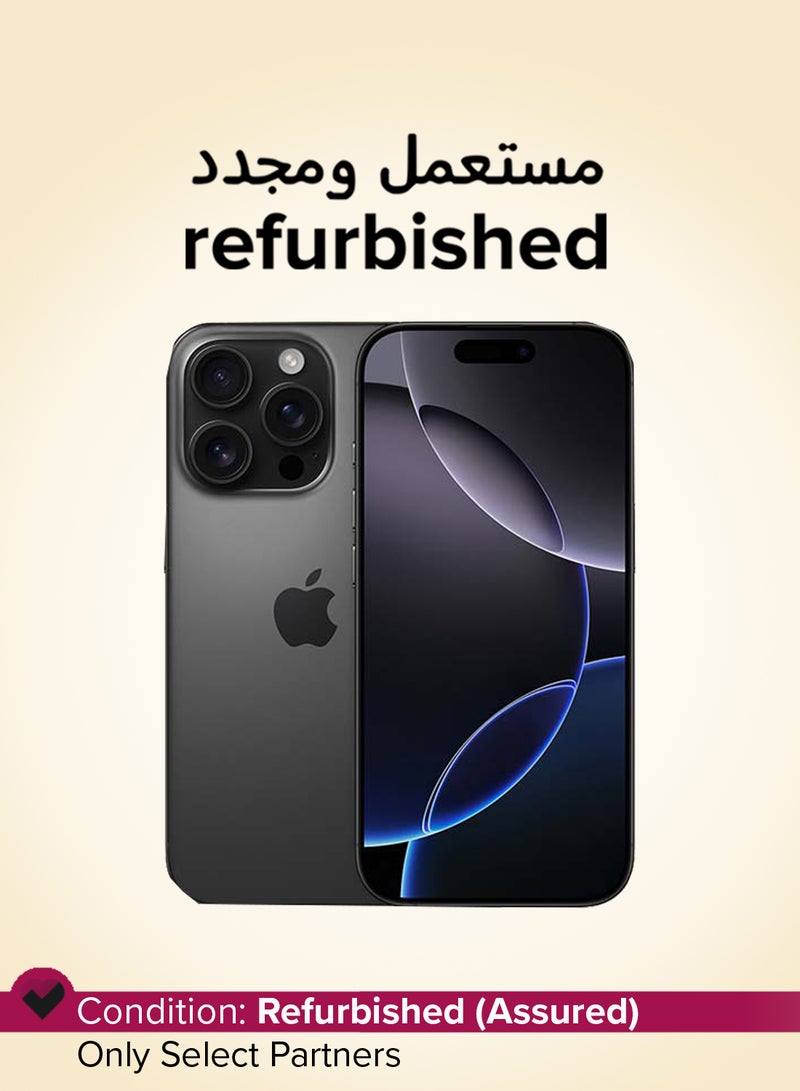 ابل  Refurbished - iPhone 16 Pro 512GB Black Titanium 5G With Facetime - International Version - Image 1