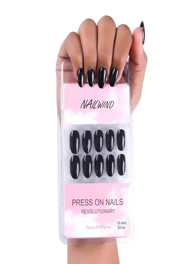 NAILWIND 24 Press on Nails | Natural French Short False Nails | Acrylic Full Cover Nails | Natural Fake Nails Delicate & Comfortable for Women and Girls (V-20) - Image 3