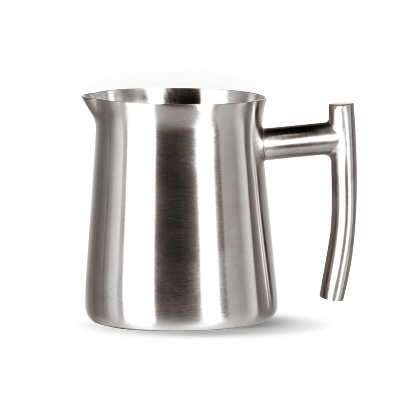 Frieling Stainless Steel Milk Frothing Pitcher 10 oz 1810 Brushed Silver Stainless Steel Milk Frothing Steaming for Latte Art Espresso Creamer Pitcher Dishwasher Safe