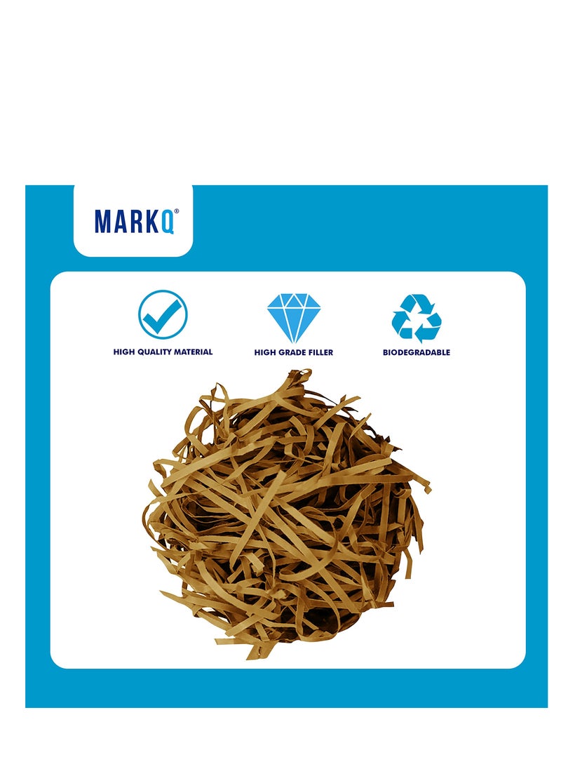 MARKQ Crinkle Cut Shredded Paper Filler for Gift Wrapping Hamper/Basket Filling, Packing Supplies (Brown)  - Image 3