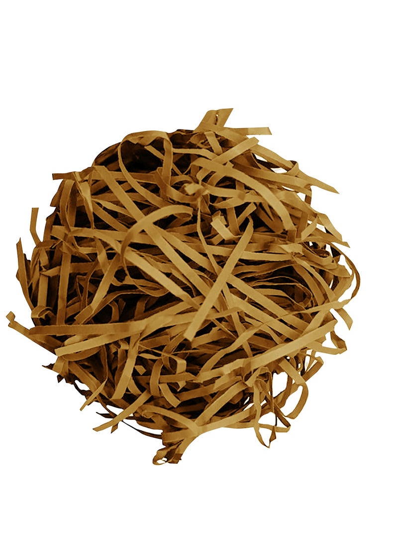 MARKQ Crinkle Cut Shredded Paper Filler for Gift Wrapping Hamper/Basket Filling, Packing Supplies (Brown)  - Image 1