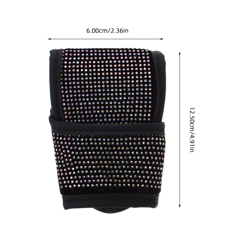 Car Gear Shift Cover Universal Gear Cover Rhinestones Gear Knob Protector Gear Shift Decor Sparkling Car Interior Accessories - Image 5