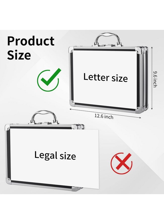 Sooez Key Lock Clipboard Storage Box, Heavy Duty Clipboard With Storage, Metal Locking Storage Clipboard With Handle, Lock Box Maximum Security - Holds Letter Size Paper, 12.6 X 9.6 Inch, Black - Image 5