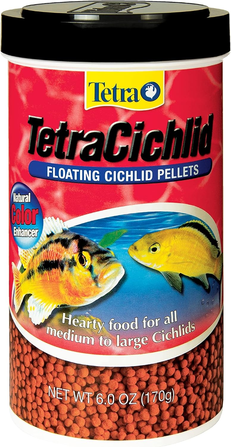 تترا حبيبات طعام سمك السيكليد العائمة من TetraCichlid، وزن 6 أونصات، نظام غذائي متوازن (77063) - Image 1