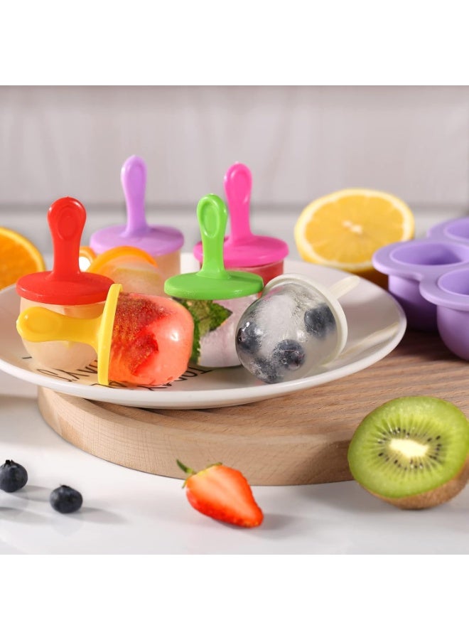 سوفام قوالب الآيس كريم من السيليكون، قوالب المثلجات، وعاء التخزين للأطعمة المنزلية، قوالب المثلجات اليومية للأطفال (أرجواني) - Image 3