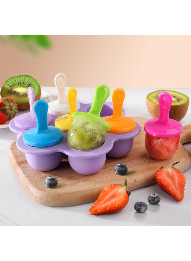 سوفام قوالب الآيس كريم من السيليكون، قوالب المثلجات، وعاء التخزين للأطعمة المنزلية، قوالب المثلجات اليومية للأطفال (أرجواني) - Image 4