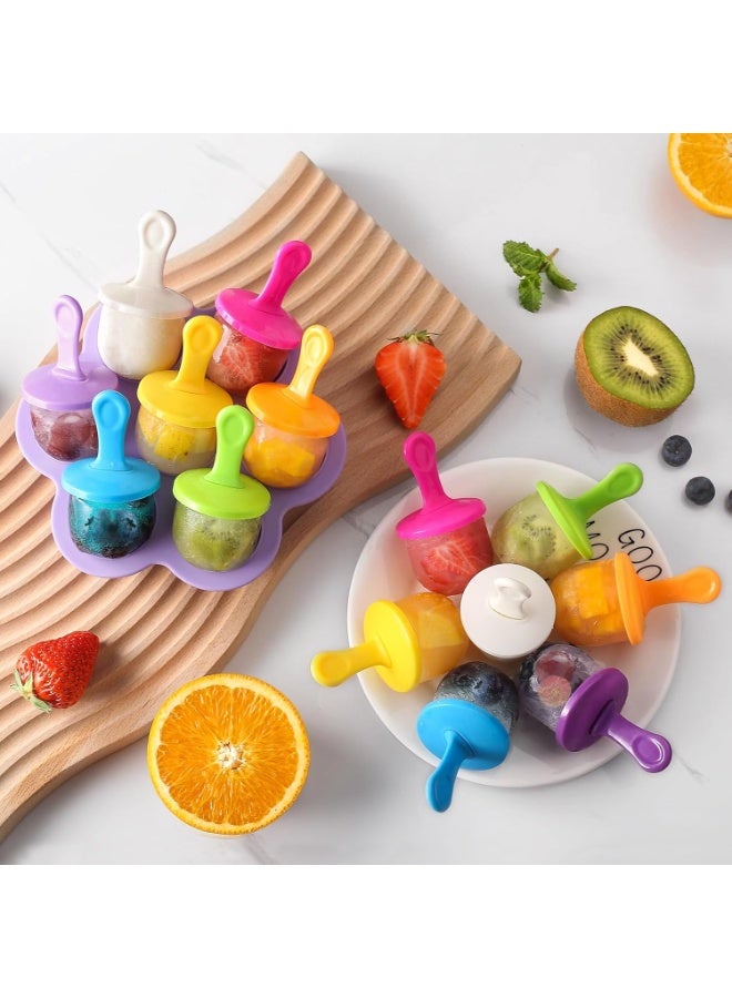 سوفام قوالب الآيس كريم من السيليكون، قوالب المثلجات، وعاء التخزين للأطعمة المنزلية، قوالب المثلجات اليومية للأطفال (أرجواني) - Image 2