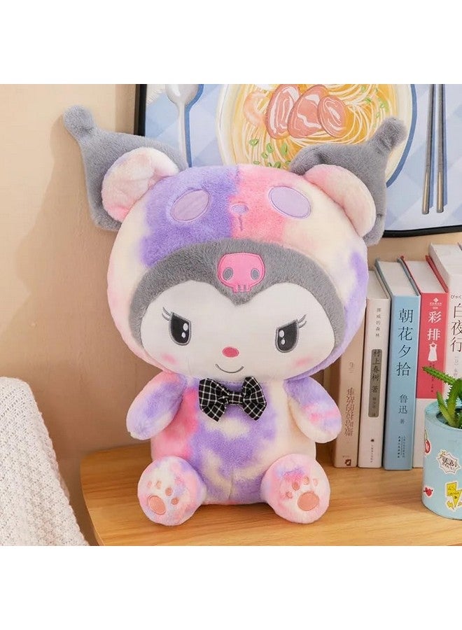 سكوبا لعبة سكوبا كاواي كورومي الناعمة المحشوة بطول 45 سم مع ربطة عنق على شكل فيونكة، باللونين الوردي والأرجواني - Image 2