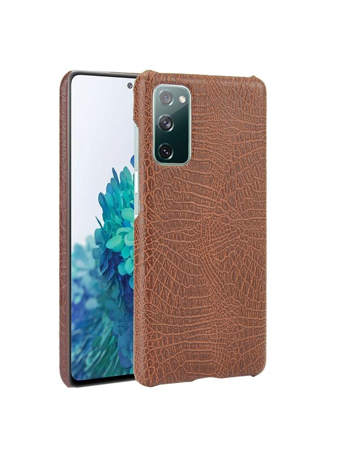 نيلكين جراب لهاتف Samsung Galaxy S20 FE مقاوم للصدمات من نسيج التمساح PC + جراب PU - Image 1