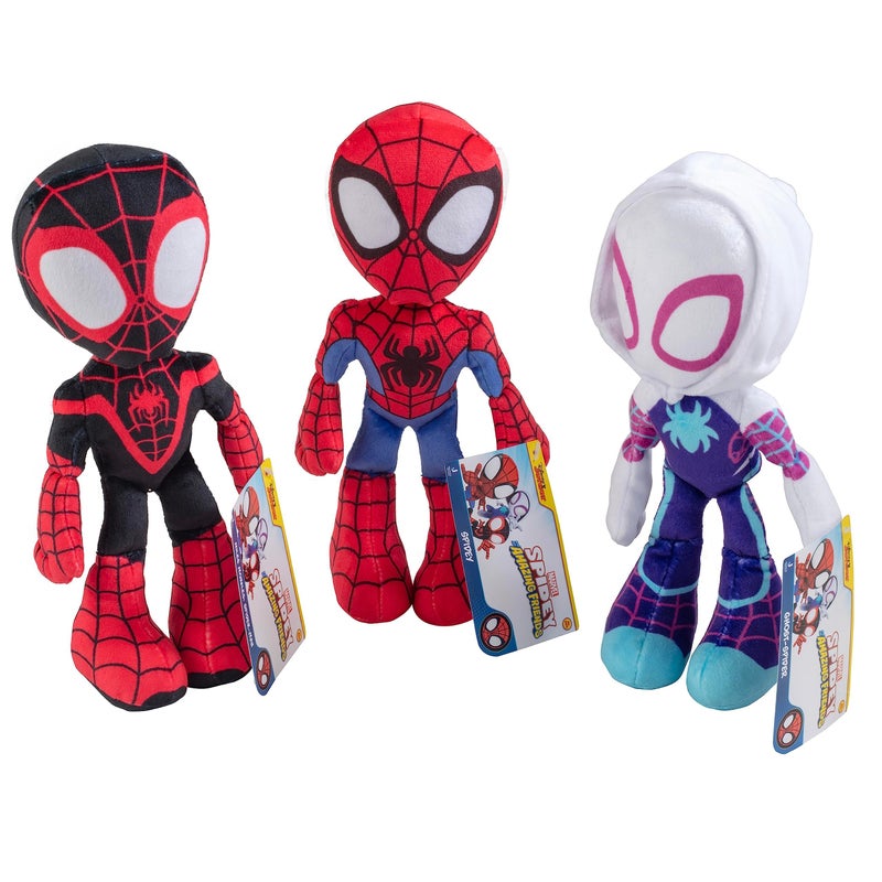 Jazwares Marvel Spidey His Amazing Friends 8 Plush 3Pack Set SpiderMan Miles Morales Gwen Stacy Ghost Officially Licensed Stuffed Animal Toy Figures SpiderVerse Gift for Kids Boys Girls - Image 2