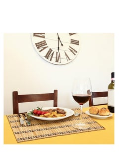 Excefore Natural Bamboo Placemats, 8 Pcs Placemats Anti Slip and Heat Resistant Table Mat, Rustic Style Mat for Dining Kitchen Protection, Washable, for Kitchen, Dinning Room, Table Protection  - Image 2
