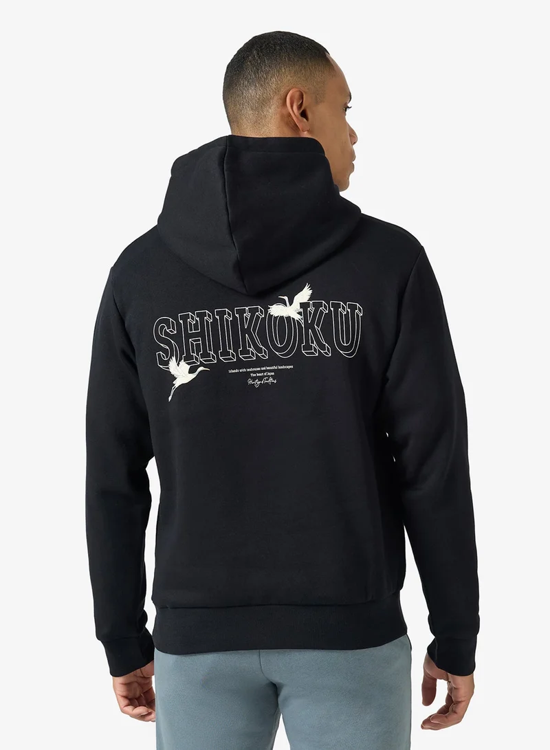 JACK & JONES Logo Regular Fit Pullover Hoodie