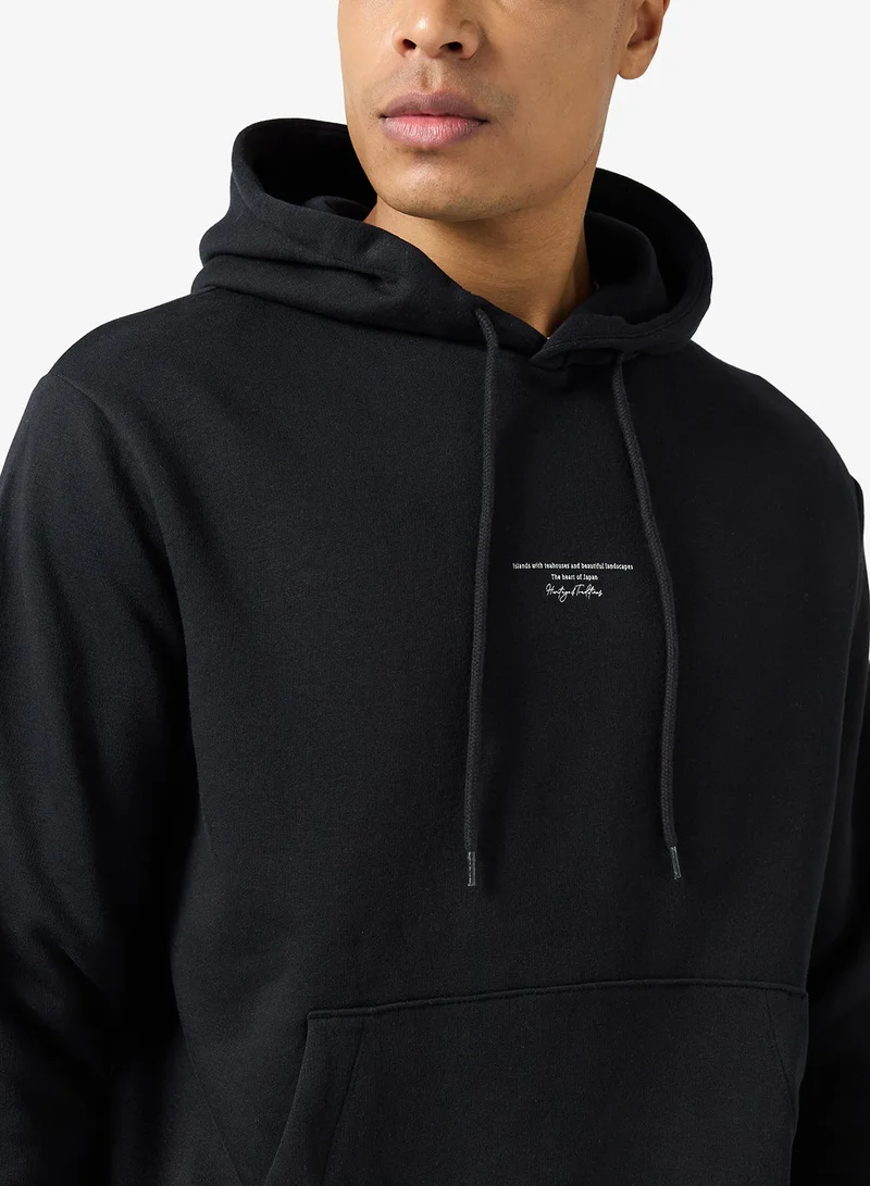 JACK & JONES Logo Regular Fit Pullover Hoodie