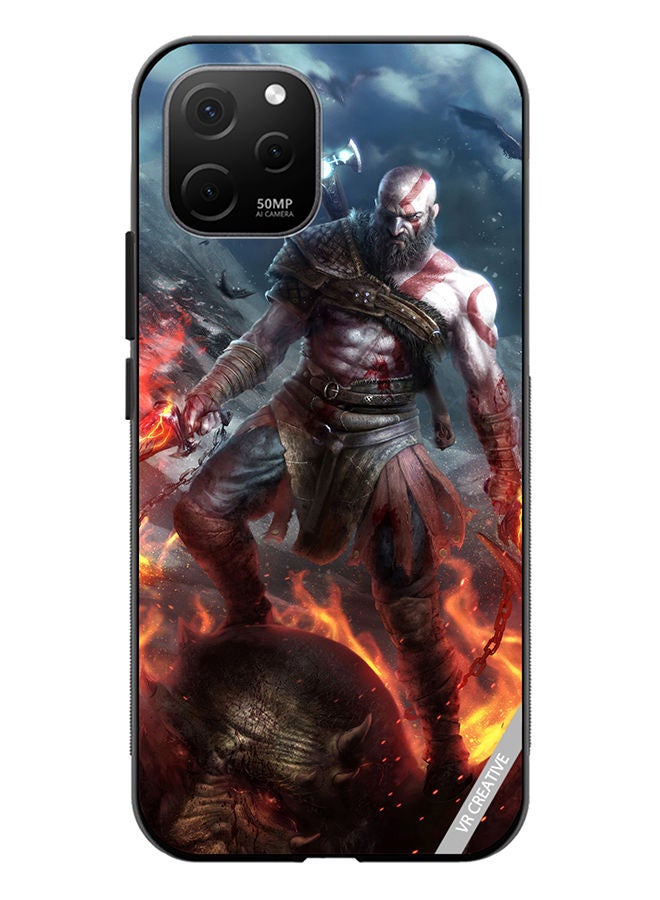 VR CREATIVE Protective Case Cover For Huawei Nova Y61 Kratos God Of War Game Design Multicolour - Image 1