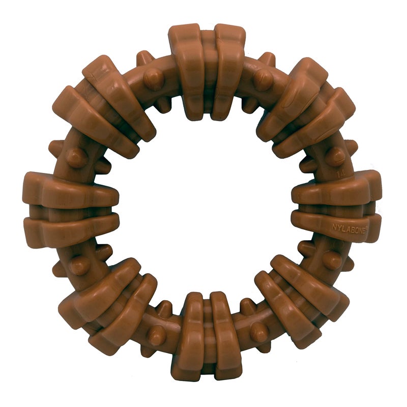 Nylabone Textured Ring Power Chew Toy for Small Dogs, Tough Dog Toys Durable Design for Aggressive Chewers, Best Dog Boredom Toys, Flavor Medley, Small - Up to 25 lbs (1 Count) - Image 1