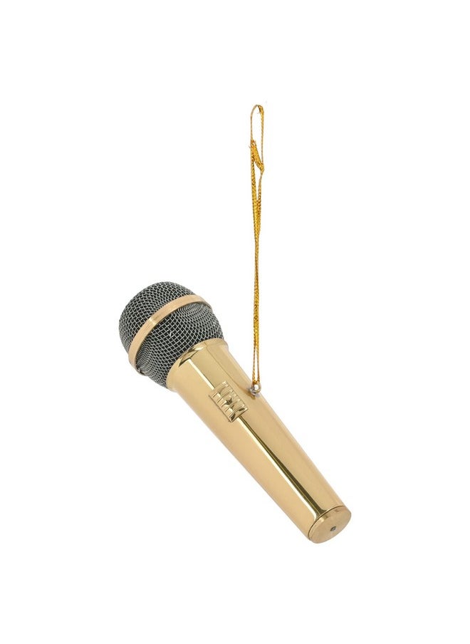 Broadway Gifts Broadway Gifts Co Polished Gold Tone Microphone - 3" Brass Hanging Ornament - Microphone Ornament - Gifts for Musicians & Singers  - Image 5