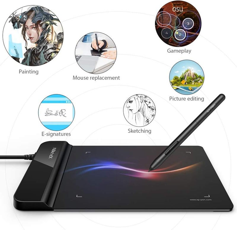 XPPen Drawing Tablet G430S OSU, Graphic Drawing Tablet with 8192 Levels Pressure Battery-Free Stylus, 4 x 3 inch Ultrathin, for OSU Game, Online Teaching Compatible with Window/Mac Black - Image 3