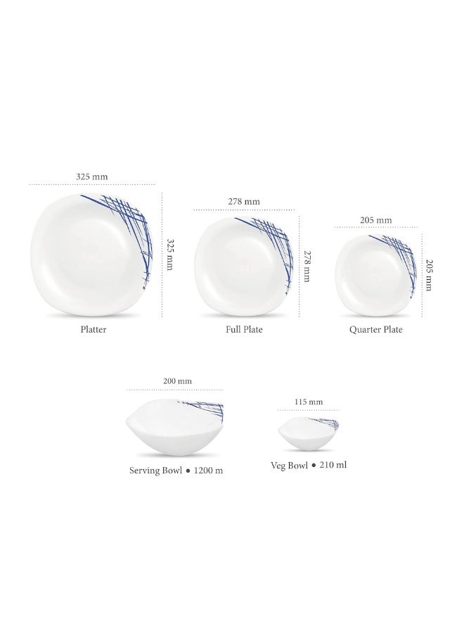 La Opala BELLADONA 20 Pcs Dinner Set – Microwave & Dishwasher Safe Plates – Lightweight, BPA-Free & Eco-Friendly Wheat Straw Fibre – Minimalist Dinnerware - Image 2