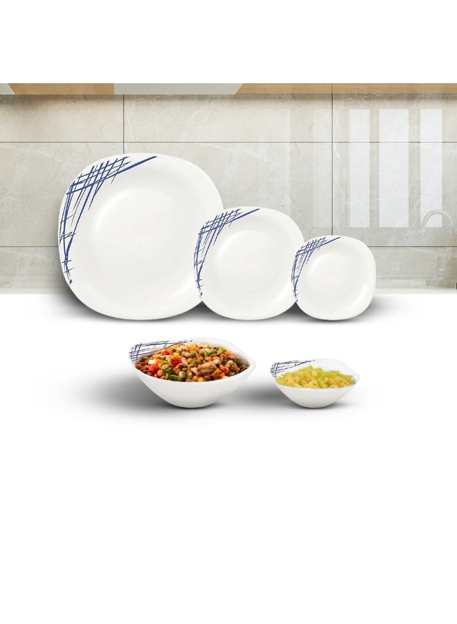 La Opala BELLADONA 20 Pcs Dinner Set – Microwave & Dishwasher Safe Plates – Lightweight, BPA-Free & Eco-Friendly Wheat Straw Fibre – Minimalist Dinnerware - Image 4