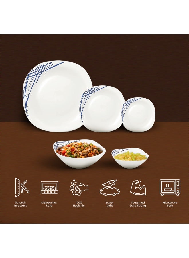 La Opala BELLADONA 20 Pcs Dinner Set – Microwave & Dishwasher Safe Plates – Lightweight, BPA-Free & Eco-Friendly Wheat Straw Fibre – Minimalist Dinnerware - Image 3