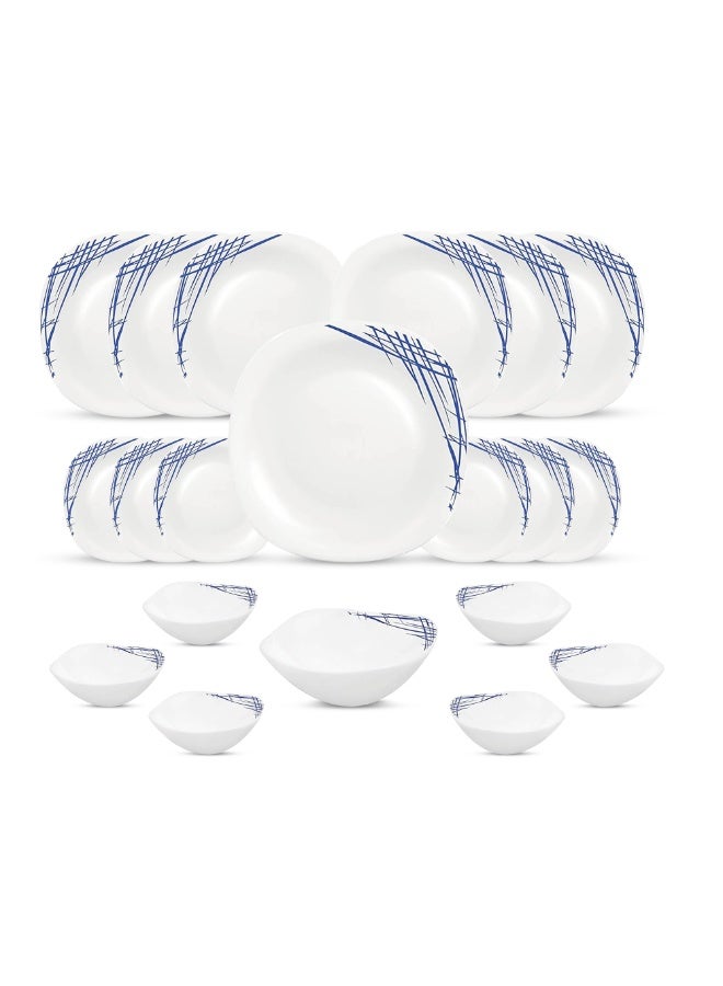 La Opala BELLADONA 20 Pcs Dinner Set – Microwave & Dishwasher Safe Plates – Lightweight, BPA-Free & Eco-Friendly Wheat Straw Fibre – Minimalist Dinnerware - Image 1