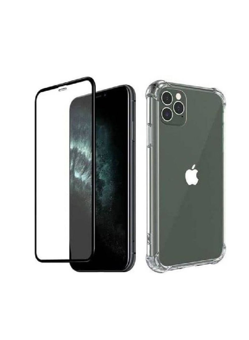 2 Pack Shockproof Bumper Case and Screen Protector compatible with iPhone 12 Pro - Image 1