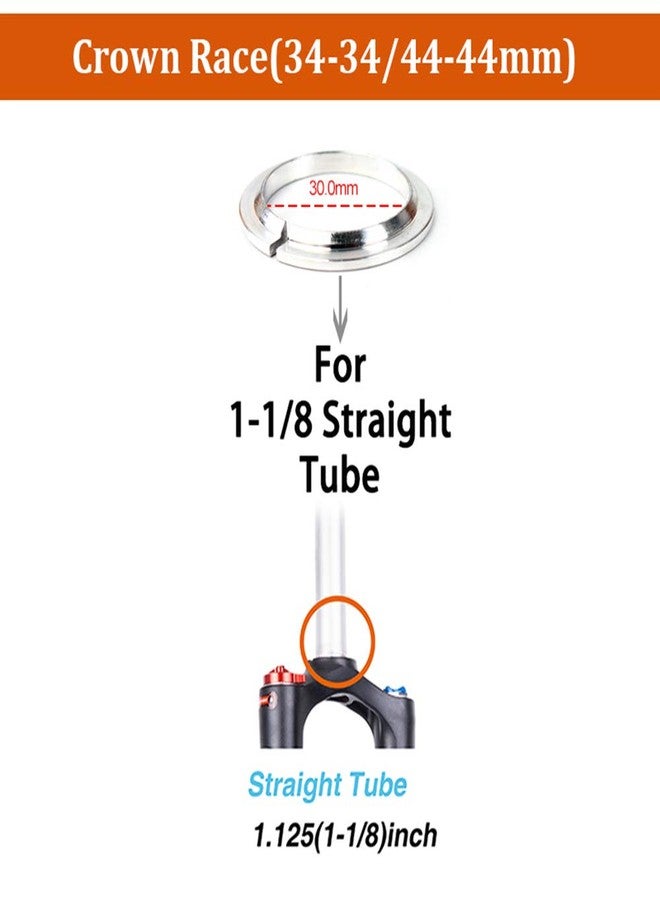 Jessica ãâ‚¬ÂUS Stockãâ‚¬â€˜ 34/44/44-55/44-56mm 1-1/8 Threadless Double Sealed MTB Bearings Lightweight Headset, fit Mountain Bike Road Bicycle Straight Tapered Tube Frame Fork Star Nut Top Cap - Image 4