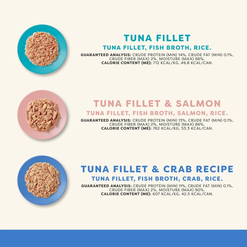 Applaws Natural Wet Canned Cat Food, Limited and Natural Ingredients, High Protein with No Artificial Additives, Fish Selection Variety Pack in Broth (12 x 2.47oz Cans) - Image 2