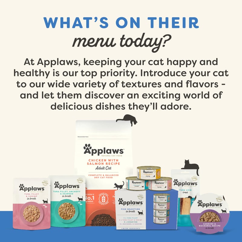 Applaws Natural Wet Canned Cat Food, Limited and Natural Ingredients, High Protein with No Artificial Additives, Fish Selection Variety Pack in Broth (12 x 2.47oz Cans) - Image 5