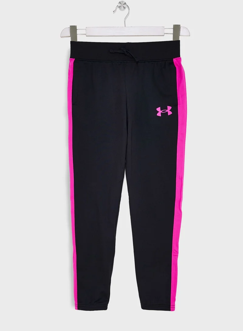 UNDER ARMOUR Girls' Knit Hooded Tracksuit Set