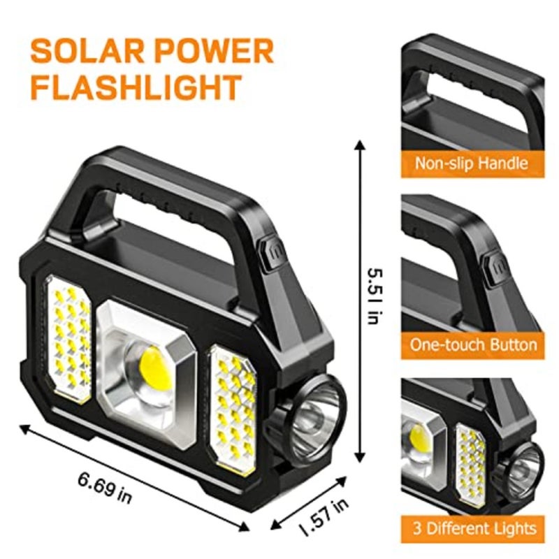 Handheld, 1000 Lumens or USB Charging Handheld s, Waterproof Portable Powered s with 6 Modes for Fishing Outdoor Camping Power Outage Emergencies - Image 4