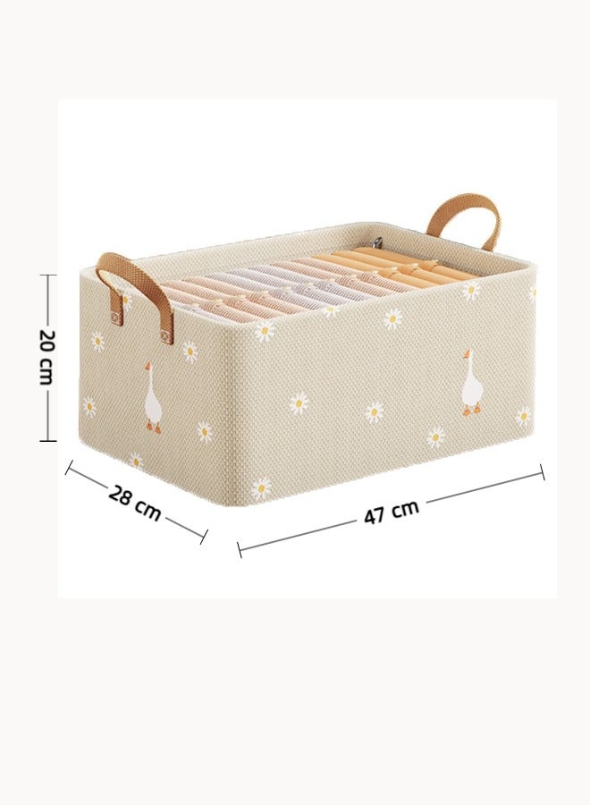 Foldable clothes organizer Underwear storage box Organizer with handle Large capacity wardrobe organizer Wardrobe organizer Portable portable storage case Steel frame support - Image 2