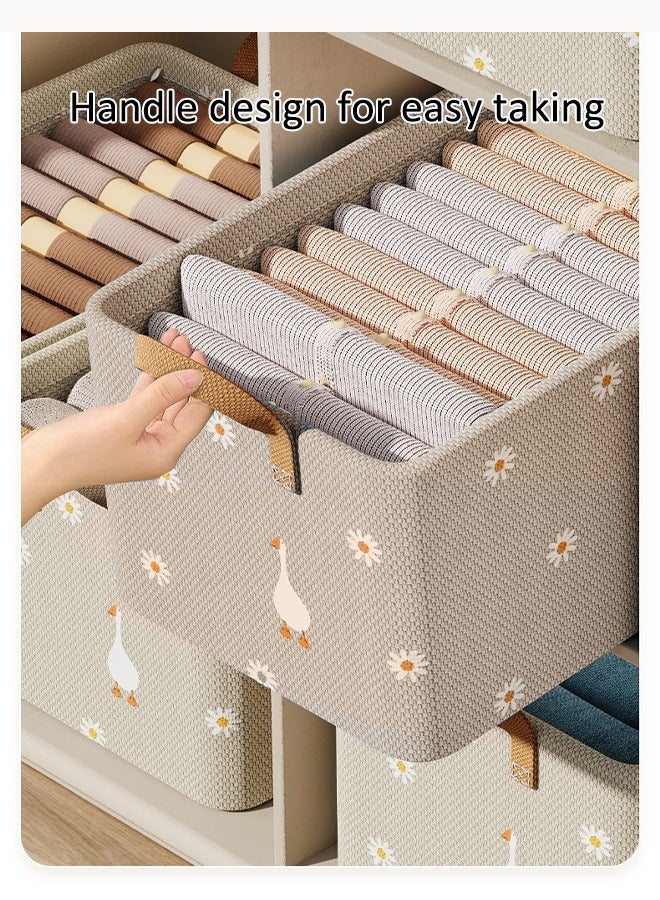 Foldable clothes organizer Underwear storage box Organizer with handle Large capacity wardrobe organizer Wardrobe organizer Portable portable storage case Steel frame support - Image 5