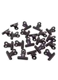 HONBAY 20Pcs 30Mm(1.2Inch) Black Metal Bulldog Clips Hinge Clips For Documents, Planner Pages, Receipts, Pictures, Photos, Etc  - Image 1