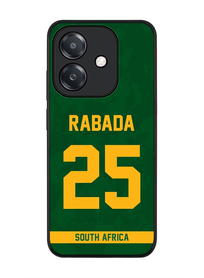 Stylizedd For Oppo A5i Case,Slim fit Camera Protection, Shockproof Thin Phone cover  - South Africa Kagiso Rabada, Jersey No 25