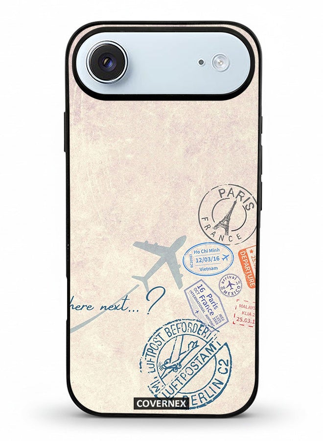 Covernex Apple iPhone 17 Air Protective Case Cover Printed Featuring Paris And Aviation Stamp - Image 2